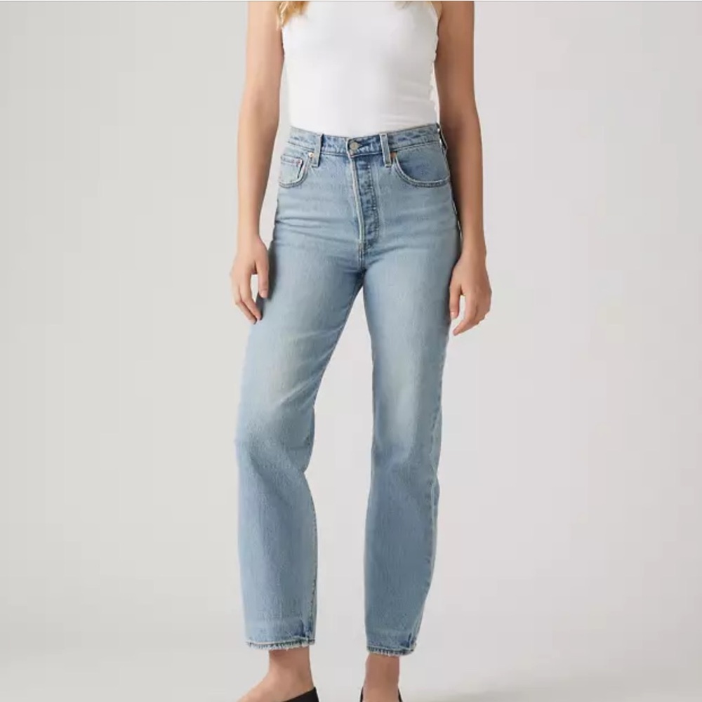 Levis Premium Ribcage Straight Ankle Jeans 26 Lets Share Low Stretch Streetwear